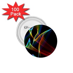 Peacock Symphony, Abstract Rainbow Music 1 75  Button (100 Pack)