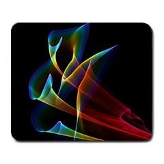 Peacock Symphony, Abstract Rainbow Music Large Mouse Pad (rectangle) by DianeClancy