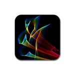 Peacock Symphony, Abstract Rainbow Music Drink Coasters 4 Pack (Square) Front