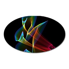 Peacock Symphony, Abstract Rainbow Music Magnet (oval) by DianeClancy