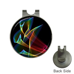 Peacock Symphony, Abstract Rainbow Music Hat Clip With Golf Ball Marker