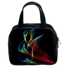 Peacock Symphony, Abstract Rainbow Music Classic Handbag (two Sides) by DianeClancy