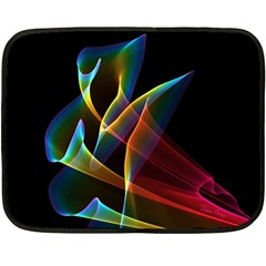 Peacock Symphony, Abstract Rainbow Music Mini Fleece Blanket (two Sided)