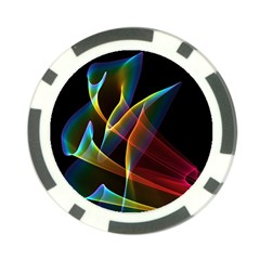 Peacock Symphony, Abstract Rainbow Music Poker Chip (10 Pack)