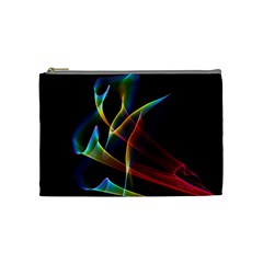 Peacock Symphony, Abstract Rainbow Music Cosmetic Bag (medium) by DianeClancy