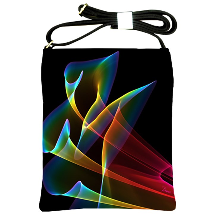 Peacock Symphony, Abstract Rainbow Music Shoulder Sling Bag