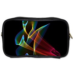 Peacock Symphony, Abstract Rainbow Music Travel Toiletry Bag (one Side)