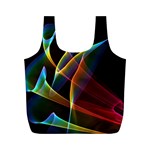 Peacock Symphony, Abstract Rainbow Music Reusable Bag (M) Back