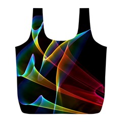 Peacock Symphony, Abstract Rainbow Music Reusable Bag (l) by DianeClancy