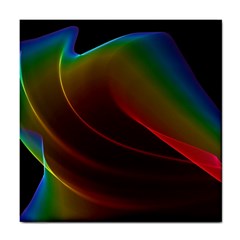 Liquid Rainbow, Abstract Wave Of Cosmic Energy  Ceramic Tile