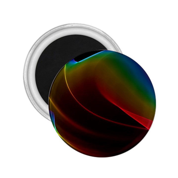 Liquid Rainbow, Abstract Wave Of Cosmic Energy  2.25  Button Magnet