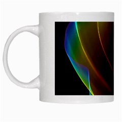 Liquid Rainbow, Abstract Wave Of Cosmic Energy  White Coffee Mug by DianeClancy