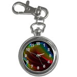 Liquid Rainbow, Abstract Wave Of Cosmic Energy  Key Chain Watch Front