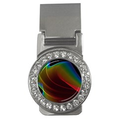 Liquid Rainbow, Abstract Wave Of Cosmic Energy  Money Clip (cz) by DianeClancy