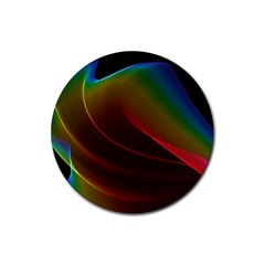 Liquid Rainbow, Abstract Wave Of Cosmic Energy  Drink Coasters 4 Pack (round)