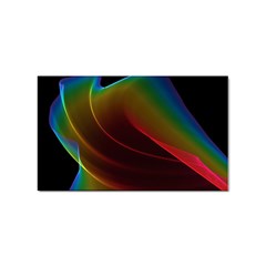 Liquid Rainbow, Abstract Wave Of Cosmic Energy  Sticker 10 Pack (rectangle)