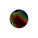 Liquid Rainbow, Abstract Wave Of Cosmic Energy  Golf Ball Marker Front