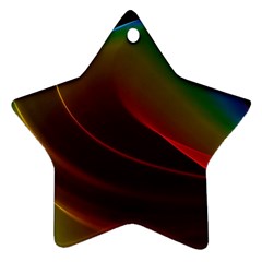 Liquid Rainbow, Abstract Wave Of Cosmic Energy  Star Ornament (two Sides) by DianeClancy