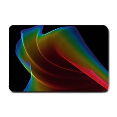 Liquid Rainbow, Abstract Wave Of Cosmic Energy  Small Door Mat by DianeClancy