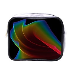 Liquid Rainbow, Abstract Wave Of Cosmic Energy  Mini Travel Toiletry Bag (one Side)