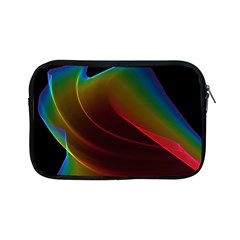 Liquid Rainbow, Abstract Wave Of Cosmic Energy  Apple Ipad Mini Zippered Sleeve by DianeClancy