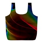 Liquid Rainbow, Abstract Wave Of Cosmic Energy  Reusable Bag (L) Front