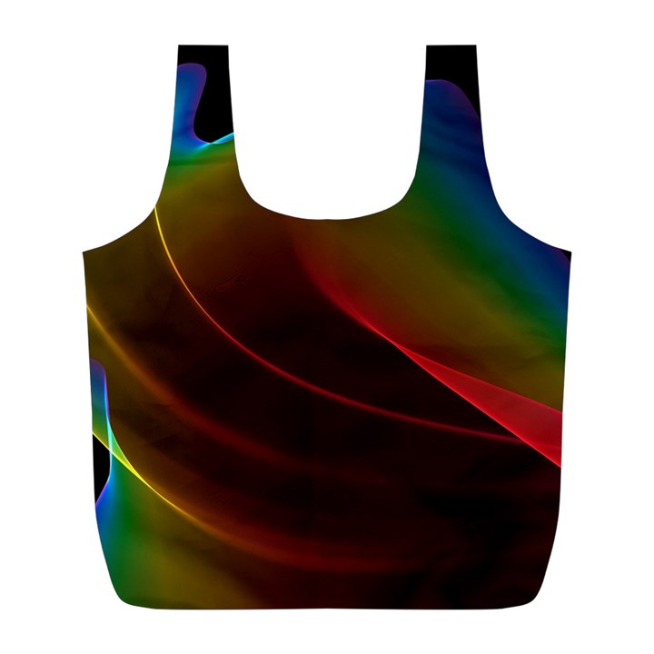 Liquid Rainbow, Abstract Wave Of Cosmic Energy  Reusable Bag (L)