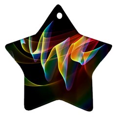 Northern Lights, Abstract Rainbow Aurora Star Ornament (two Sides) by DianeClancy