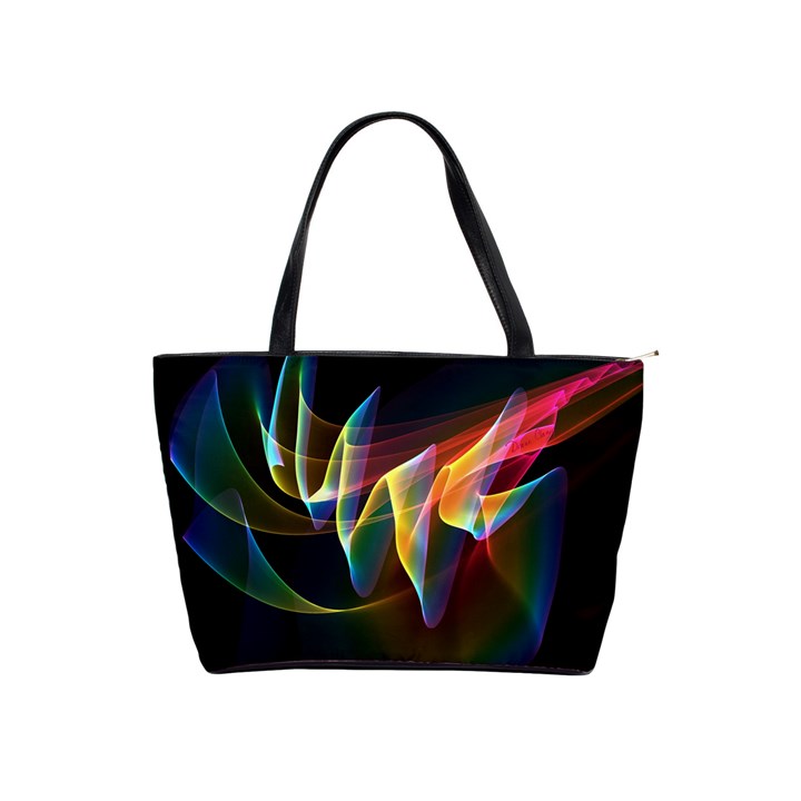 Northern Lights, Abstract Rainbow Aurora Large Shoulder Bag