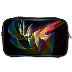 Northern Lights, Abstract Rainbow Aurora Travel Toiletry Bag (one Side) by DianeClancy