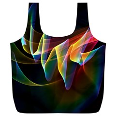 Northern Lights, Abstract Rainbow Aurora Reusable Bag (xl) by DianeClancy