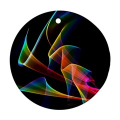 Crystal Rainbow, Abstract Winds Of Love  Round Ornament