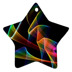 Crystal Rainbow, Abstract Winds Of Love  Star Ornament by DianeClancy