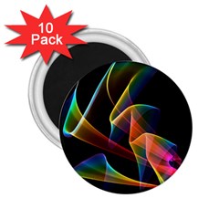 Crystal Rainbow, Abstract Winds Of Love  2 25  Button Magnet (10 Pack)