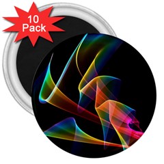 Crystal Rainbow, Abstract Winds Of Love  3  Button Magnet (10 Pack)