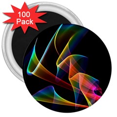 Crystal Rainbow, Abstract Winds Of Love  3  Button Magnet (100 Pack)