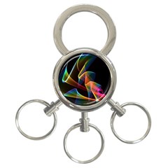 Crystal Rainbow, Abstract Winds Of Love  3-ring Key Chain by DianeClancy