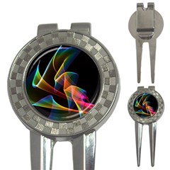 Crystal Rainbow, Abstract Winds Of Love  Golf Pitchfork & Ball Marker