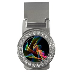 Crystal Rainbow, Abstract Winds Of Love  Money Clip (cz) by DianeClancy