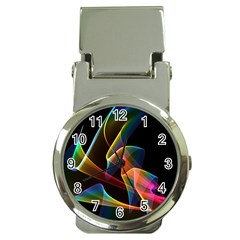 Crystal Rainbow, Abstract Winds Of Love  Money Clip With Watch