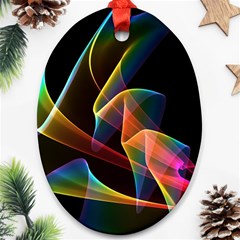 Crystal Rainbow, Abstract Winds Of Love  Oval Ornament (two Sides) by DianeClancy