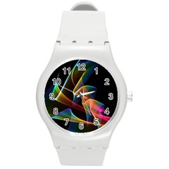 Crystal Rainbow, Abstract Winds Of Love  Plastic Sport Watch (medium) by DianeClancy