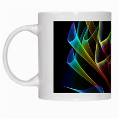 Dancing Northern Lights, Abstract Summer Sky  White Coffee Mug by DianeClancy