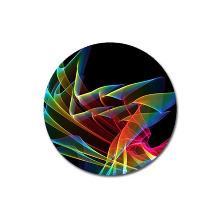 Dancing Northern Lights, Abstract Summer Sky  Magnet 3  (Round)