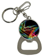 Dancing Northern Lights, Abstract Summer Sky  Bottle Opener Key Chain by DianeClancy