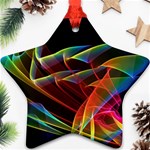 Dancing Northern Lights, Abstract Summer Sky  Star Ornament (Two Sides) Front