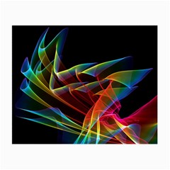 Dancing Northern Lights, Abstract Summer Sky  Glasses Cloth (small, Two Sided)