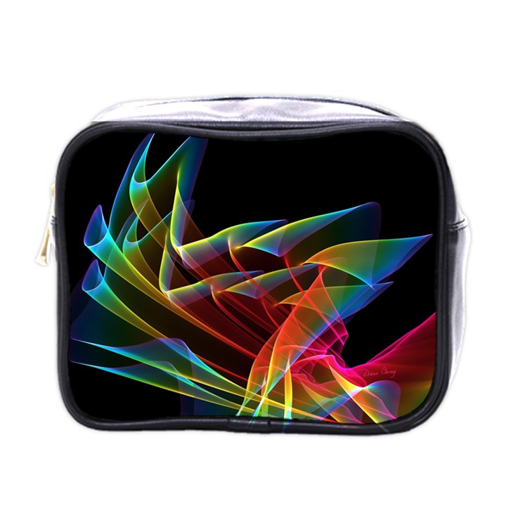 Dancing Northern Lights, Abstract Summer Sky  Mini Travel Toiletry Bag (One Side)