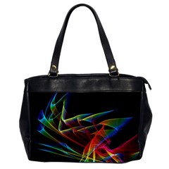 Dancing Northern Lights, Abstract Summer Sky  Oversize Office Handbag (one Side) by DianeClancy