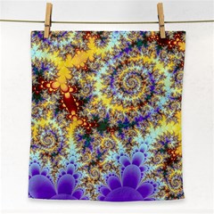 Desert Winds, Abstract Gold Purple Cactus  Face Towel